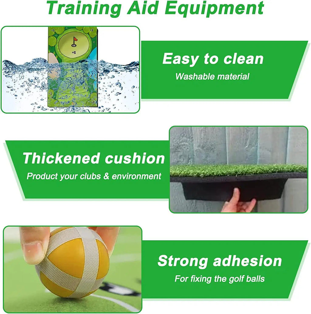 Casual Golf Game Set – Sticky Ball Toss with Simulated Turf Mat & Blanket