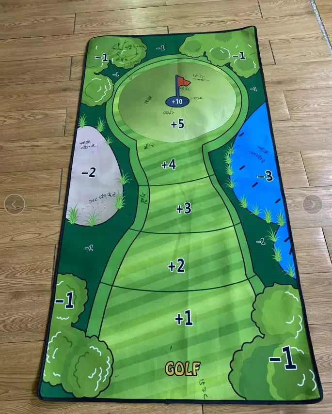 Casual Golf Game Set – Sticky Ball Toss with Simulated Turf Mat & Blanket