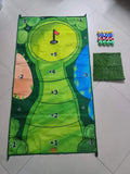 Casual Golf Game Set – Sticky Ball Toss with Simulated Turf Mat & Blanket