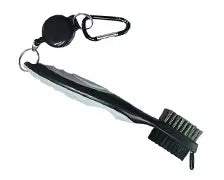 Double-Sided Golf Club Groove Cleaning Brush – Bag Clip & Keychain Included