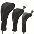 3-Piece Golf Wood Headcover Set – Numbered Driver & Fairway Club Protectors