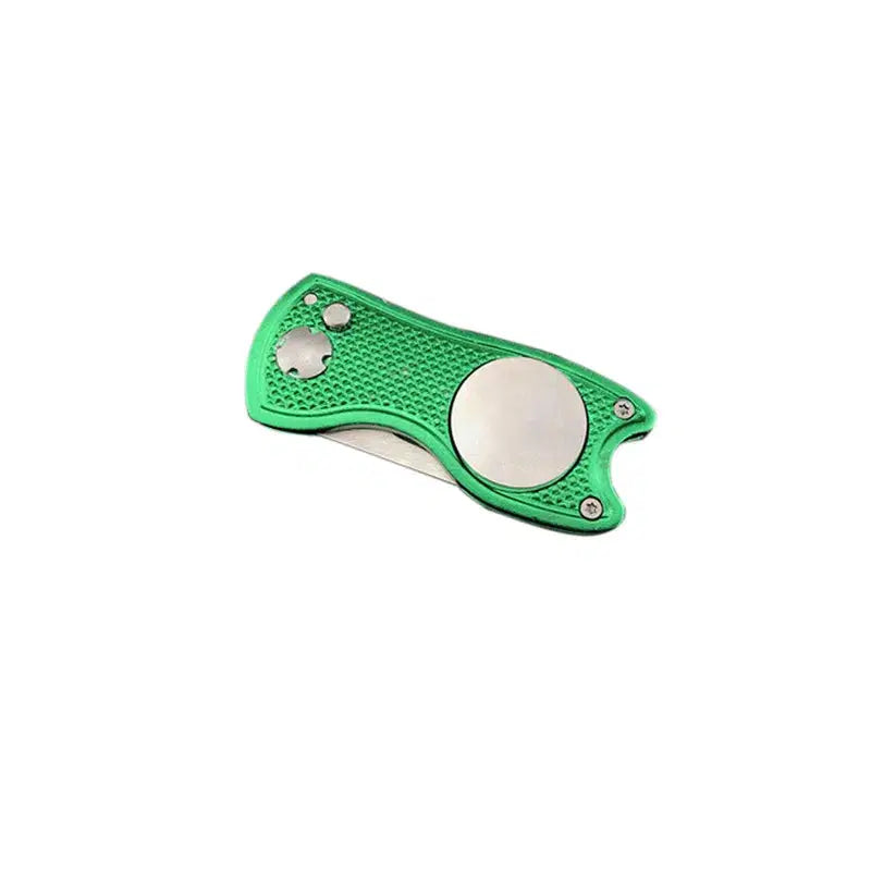 Foldable Golf Divot Tool with Magnetic Ball Marker – Aluminum & Stainless Steel