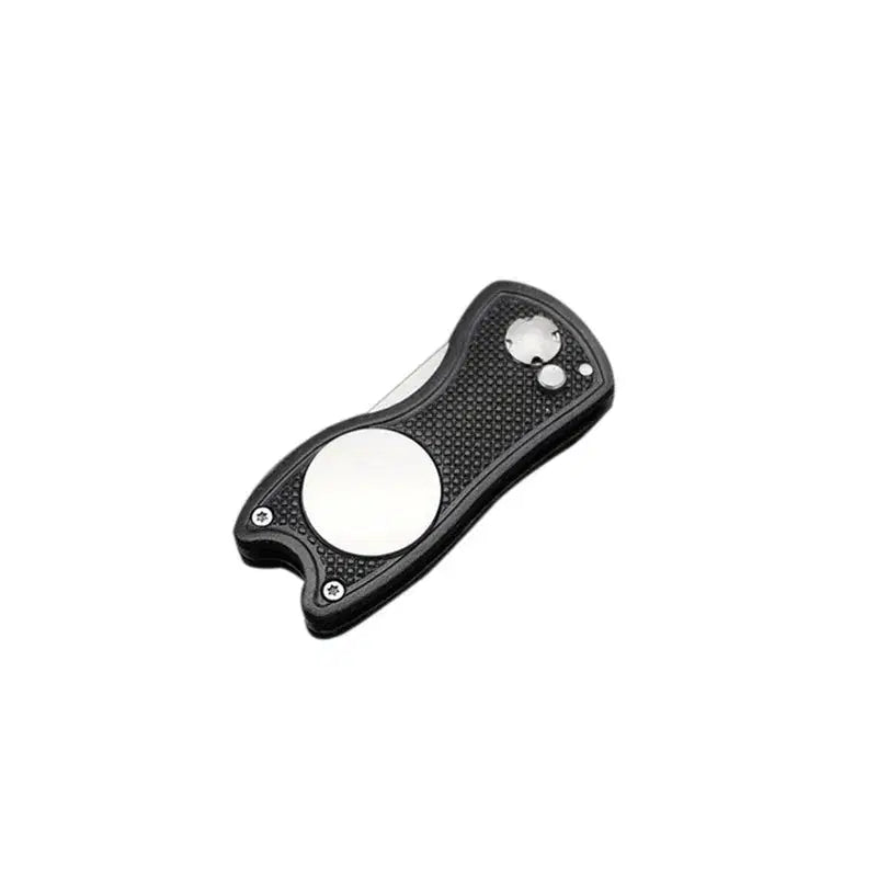 Foldable Golf Divot Tool with Magnetic Ball Marker – Aluminum & Stainless Steel