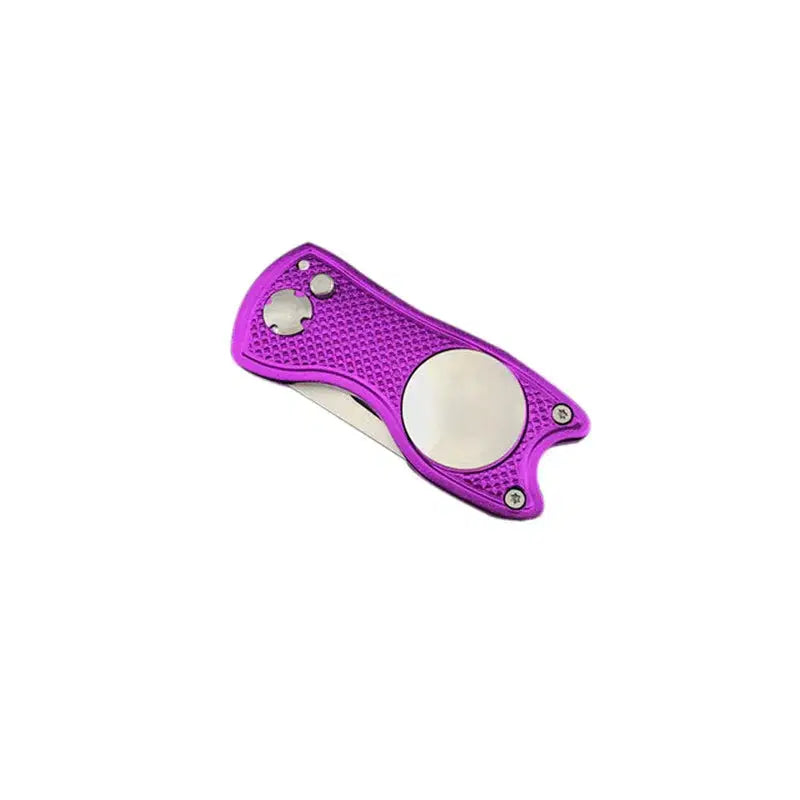 Foldable Golf Divot Tool with Magnetic Ball Marker – Aluminum & Stainless Steel