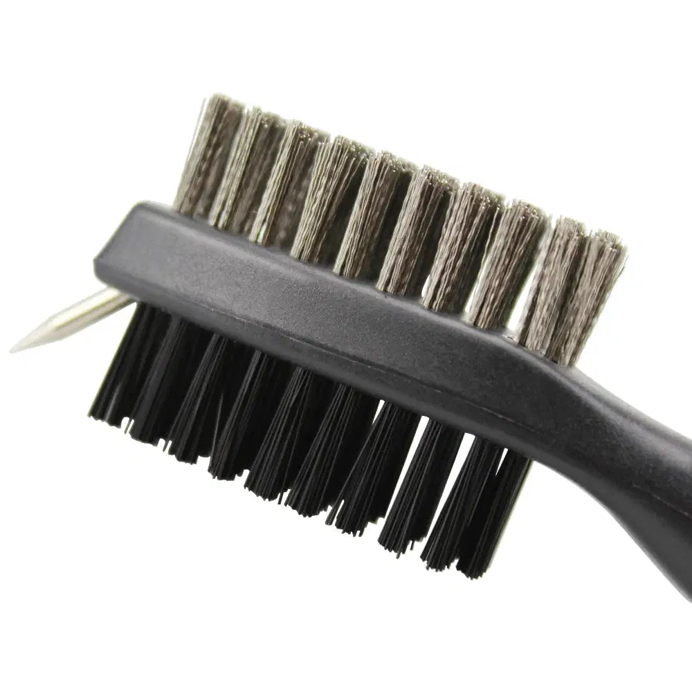 Double-Sided Golf Club Groove Cleaning Brush – Bag Clip & Keychain Included