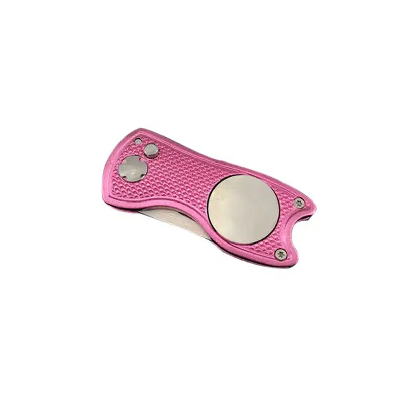 Foldable Golf Divot Tool with Magnetic Ball Marker – Aluminum & Stainless Steel